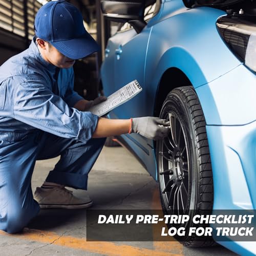 Motiskyy 10 Pack Detailed Driver's Vehicle Inspection Report 5.5" x 8.5" Daily Pre Trip Inspection Book 2-ply Carbonless for Drivers and Truckers, 31 Sets of Forms Per Dvir Book