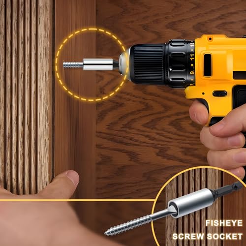 100Pack Eye Lag Screws 2" Eye Lag Screw for Wood Zinc Plated Carbon Steel Eye Lag Wood Screws Drop Ceiling with Attaching Hanger Wire to Joists with 1Pcs Eye Lag Driver 101Set Screw-101Pack