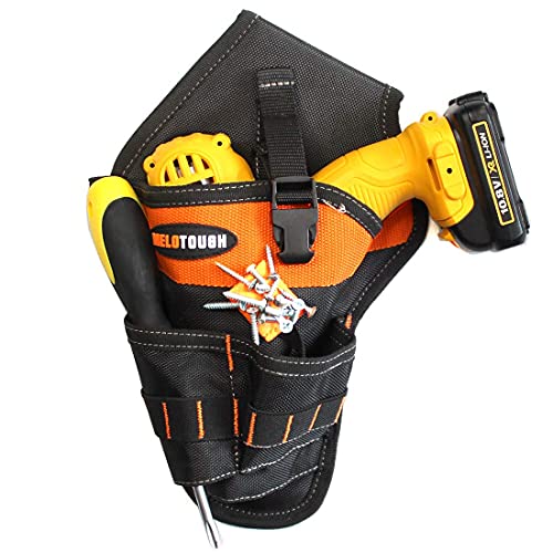 MELOOTUGH Impact Driver Holster Drill Holster for Tools and Drill bits + Small Technician's Pouch, Min Electrical Tool Holder