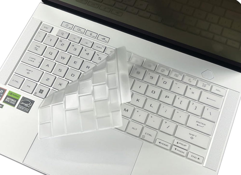 Silicone Keyboard Skin Cover Compatible with 2024 ASUS ROG Zephyrus G14 GA403 GA403UU GA403UV GA403UI & 2024 ASUS ROG Zephyrus G16 GU605 GU605MV GU605MI GU605MY GU605MZ GU605MU Series Laptop (Clear) compatible for ASUS ROG G14 GA403 Clear