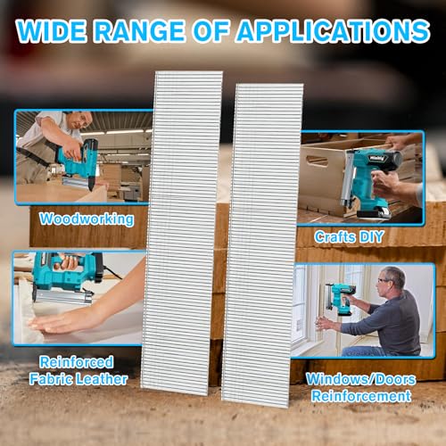 MtiolHig 18 Gauge Brad nails 2 inch, 1 1/2 inch, 1 1/4 inch, 1 inch, 5/8 inch | 5000 Count 18ga Brad Nails for Pneumatic, Electric Brad Nailer | Galvanized | Universal Brad Nails