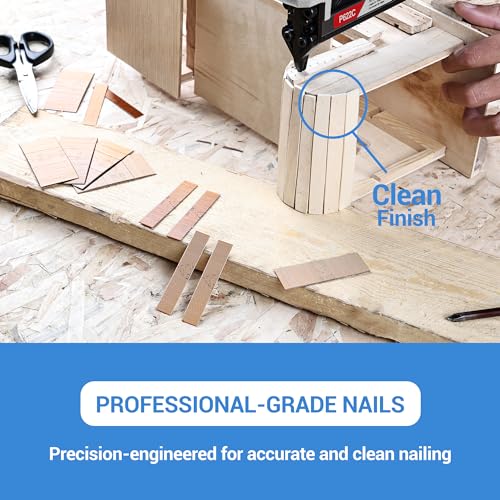 meite 1-3/8" Galvanized 23 Gauge Pin Nails - 10000 Counts and Assorted 6 Sizes (1/2", 5/8", 3/4", 1", 1-3/16", 1-3/8") Galvanized Pin Nails - 6000 Counts
