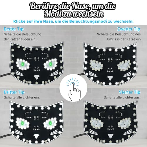 PEMENOL Soldering Project Set with Touch Control Function, DIY Black Cat Decoration, Soldering Kit, 3 Light Modes, Suitable for Adults, Beginners, Decoration Gifts