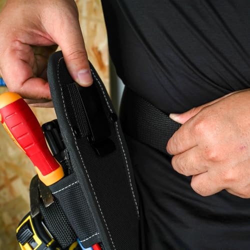 MELOTOUGH Small Tool Pouch with Belt Clip,Small Tool Holder Pouch,Right Hand Drill Holster Impact Driver Holster with Bit Pouch Heavy Duty Cordless Drill Holster for Tool Belt