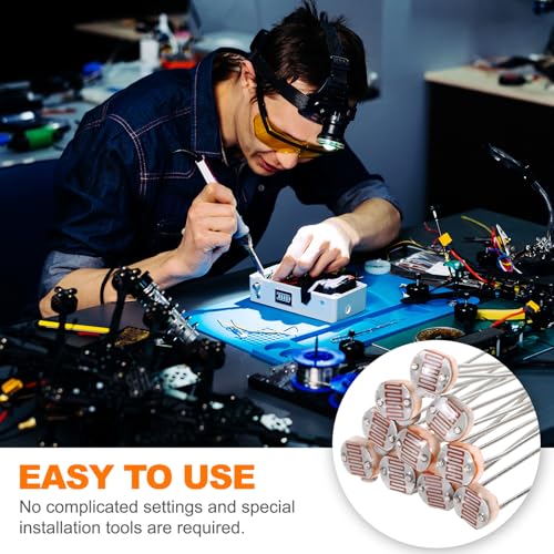 sourcing map 4 Pieces Photoresistor Kit 12mm Light Dependent Resistor (LDR) Light Sensitive Resistor Passive Components for DIY Industrial Experiments, GL12528