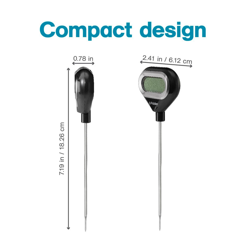 Polder Pivoting Screen Instant Read Thermometer, Black