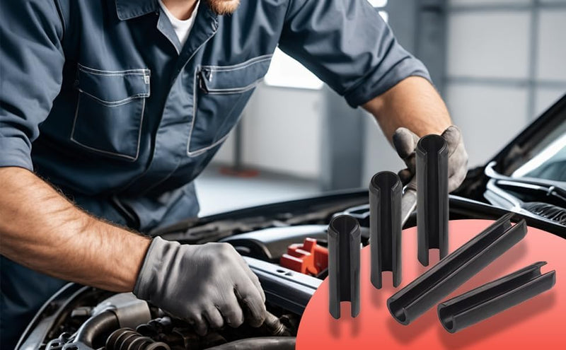 390Pcs Roll Pin Set, 13 Sizes Black Slotted Spring Pin Split Expansion Cylindrical Pins Assortment M1.5 M2 M2.5 M3 M4 M5 M6 for Home Improvement & Machinery Maintenance (390pcs) 390pcs