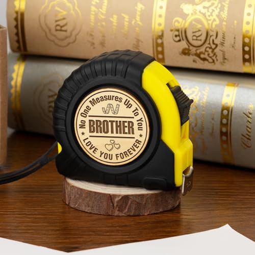 Brother Gifts from Sister, Gifts for Brother, Brother Birthday Gifts, Best Gifts for Adult Brother in Law Fathers Day, Funny Engraved 10 FT Tape Measure Useful Tools brother gift