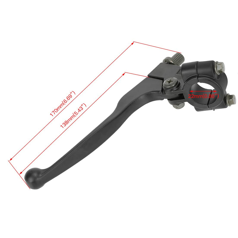 FVRITO Left Brake Handle Clutch Lever Perch for 196cc 6.5HP Coleman CT200U BT200X Trail 200 CT200U-EX CC100X Baja Motovox Monster Moto Mini Bike CRF XR SSR 70 80 Suzuki KX65 Pit Dirt Bike