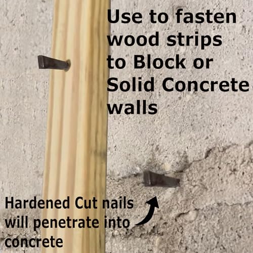 3”- 8d Cut Hardened Concrete Masonry nails for cinder block, concrete walls, cement board - 3.5 lb - Qty 100