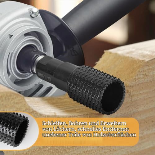 EFUTURETIME 3-Piece Ball Milling Cutter Diameter 31.5 + 48 mm M14 for Angle | Rotatable, for wood, ideal for grinding, drilling, grooving and digging wood φ 31.5mm + φ 48mm (3 pcs)