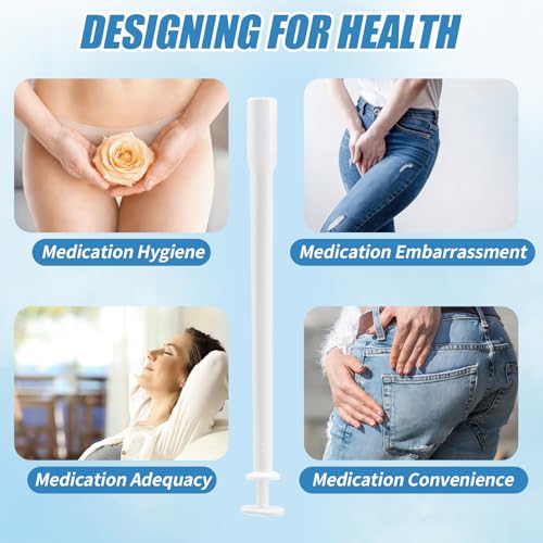 Pack of 30 Disposable Vaginal Cream Applicators for Approx. 1cm Capsules | Hygienic syringe for Vagisan lactic acid suppositories, hygienic thread applicators for most suppositories