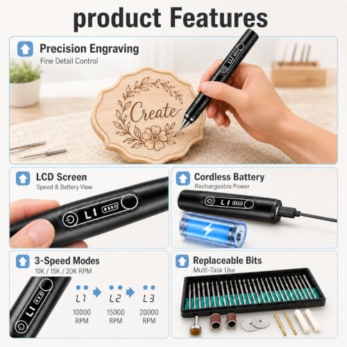 Engraving Pen Kit for Metal Wood Glass Etching DIY Jewelry Making Crafts