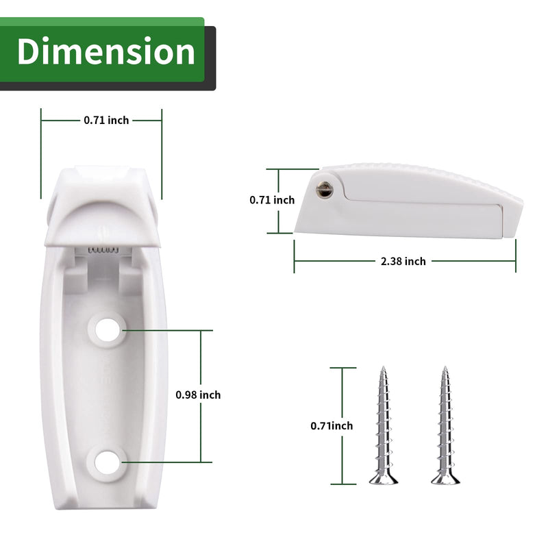 RVGUARD RV Door Holder, 5Pcs White Camper Door Holder, Keep The Baggage Door Open, for RV, Trailer, Camper Vans 5 PCS