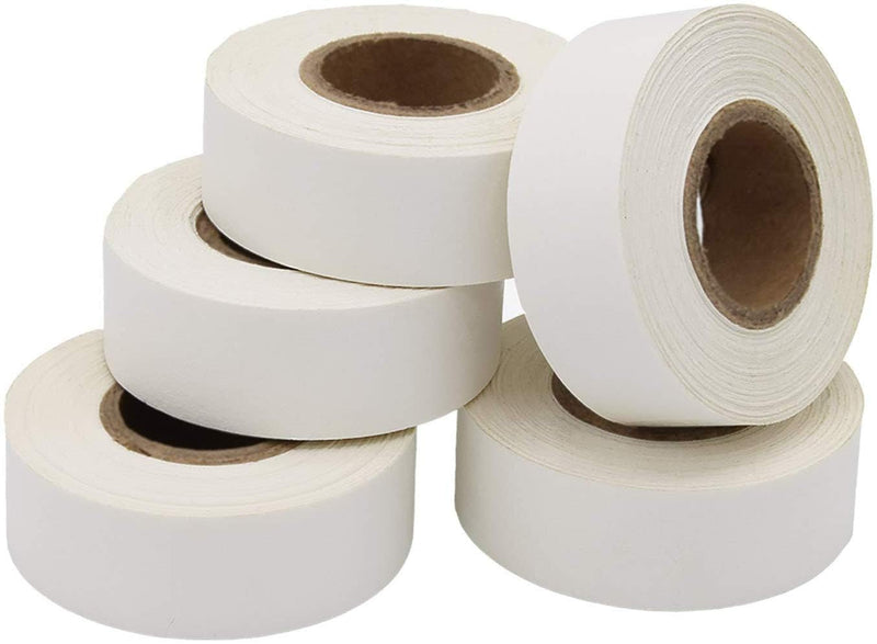 ChromaLabel 0.75 inch Color Code Labeling Tape, White Color Code Tape, 500 inch per Roll | Pack of 5