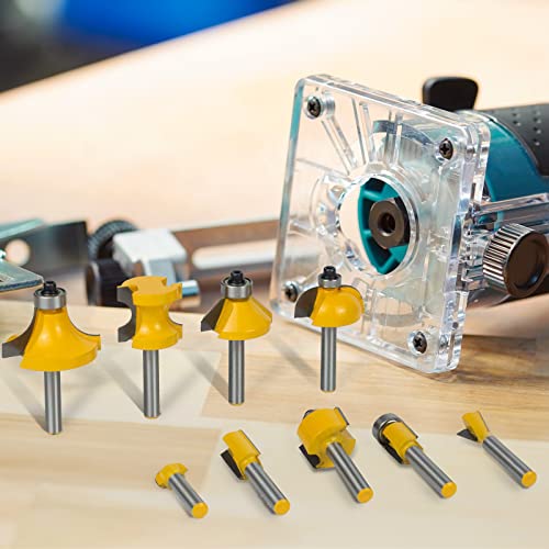 Router Bits Set 1/4 Inch Shank - BAIDETS Upgrade 24 Piece Router Bit Set Craftsman, 1/4" Tungsten Carbide Router Bits for Woodworking 24 Pcs, 1/4" Shank