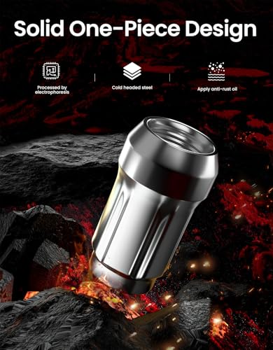 GAsupply 24pcs 1/2x20 Lug Nuts, Chrome 1.38" 35mm Tall Cone Seat