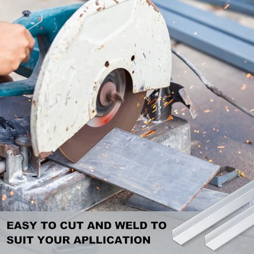 Blulu 2 Pcs Aluminum Angle Iron, 48" Long X 3/4" Wide X 1/8" Thick 48" Long X 1/8" Thick