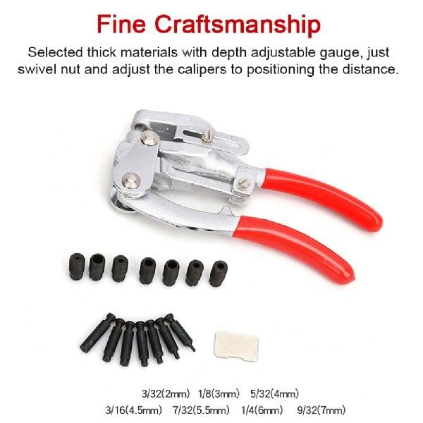 Hand Held Power Punch and Sheet Metal Hole Punch Kit – Metal Hole Punch, Heavy Duty Hole Punch Set Hand Punch 3/32-Inch to 9/32-Inch