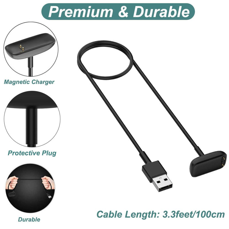 Kissmart Charger for Fitbit Luxe/Charge 6/Charge 5, Replacement Charging Cable Cord for Fitbit Charge 6/Charge 5/Luxe [3.3ft/1m] 1