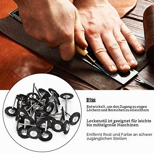 Pack of 30 Wire Brushes Wire Brush Set Polishing Cleaning Rotary Tool for Drill Rotating Tools [#3] Wire Brushes #3
