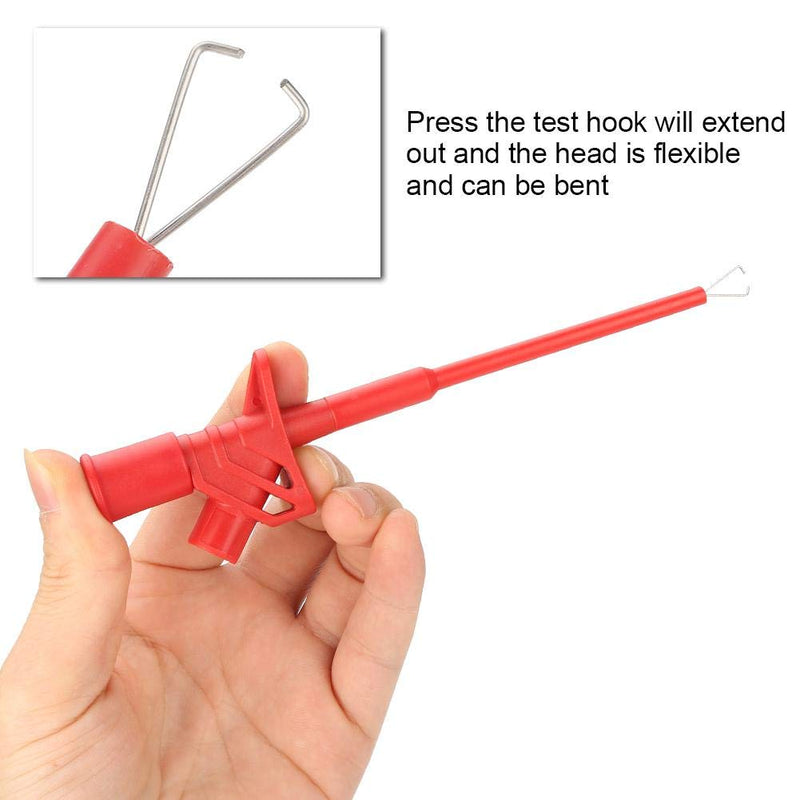 Test probe, 2 pieces. P5004 test hook clamp, quick insulated, quick professional test clamp, nickel plating, surface treatment, flexible high voltage probe