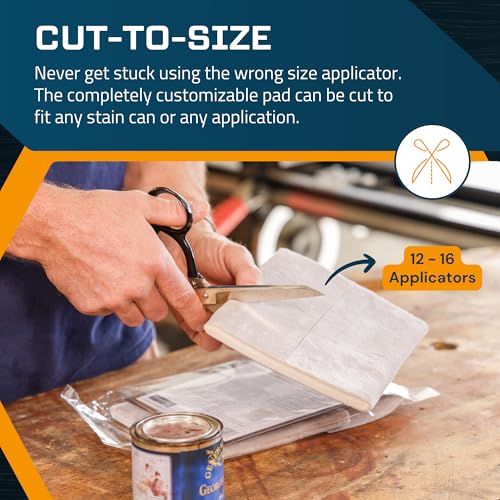 MāKRS Wood Finishing Prep Bundle – 2-Pack Staining Pads & 3-Pack Pro-Tack Cloths – Lint-Free Applicator Pads and Dust-Removing Tack Cloths for Wood Stains, Paints, and Finishes