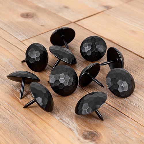 50 Pcs 1.5 Inch Black Clavos Decorative Nails - Iron Antique Rustic Fasteners for Wood Doors, Furniture, Gates, Shutters and Faux Wood Beams 1.5inch 50pcs