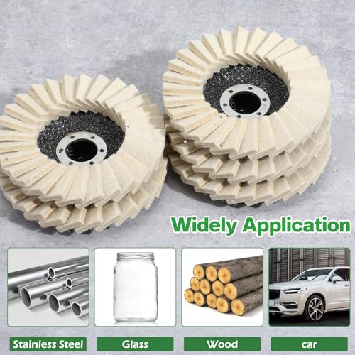 14 Pcs Wool Polishing Wheel Disc and Polishing Compounds Set