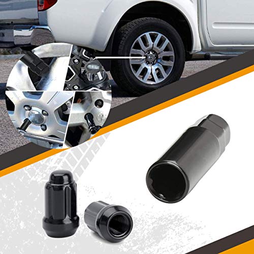 dynofit 12x1.25 Lug Nuts for Aftermarket Wheels, 20pcs+2keys 6 Spline/Point 12mmx1.25 Lugnuts Tuner Conical/Cone Seat Rims with 19mm 21mm Hex(Bundle)