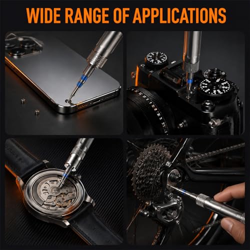 42 in 1 Magnetic Screwdriver Set, Ratcheting Screwdriver Set with T Handle and S2 Steel Bits, Repair Tool Kit for Computer, Eyeglass, Bicycle, Watch, Furniture and Daily DIY 42-in-1 Ratchet Screwdriver Set