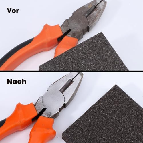 Sanding Sponge Set, 6 Grits, Wet & Dry, Can Be Cut to Size, Pack of 8 | Washable, flexible, for wood, metal, walls, plastic, ceramic, coarse to fine 60/80/100/120/180/220 8 pieces #60-#220