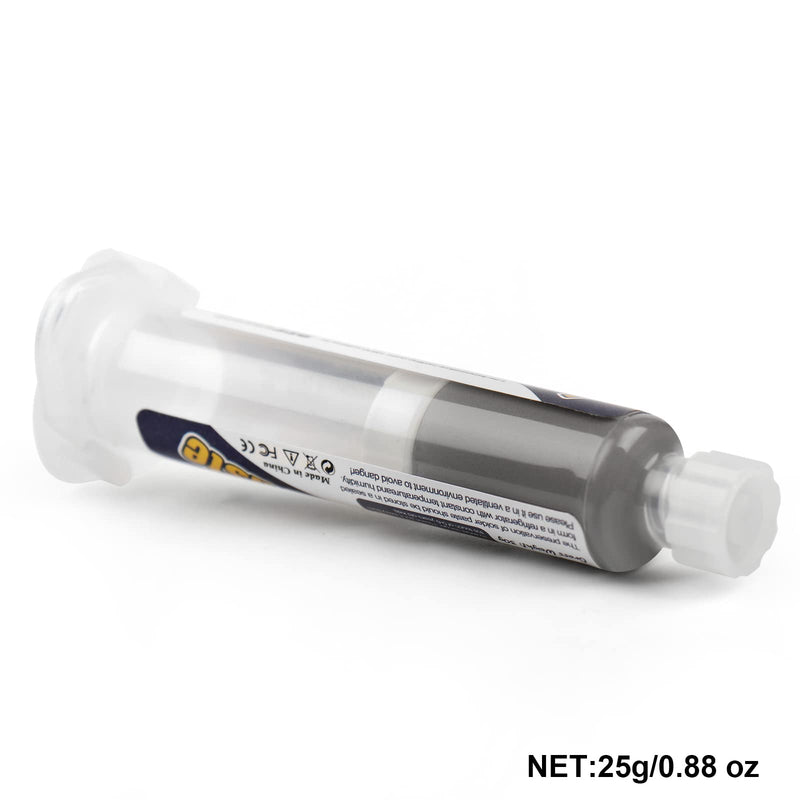 BEEYUIHF Lead-Free Solder Paste, Sn42 Bi58 Syringe Solder Paste Flux, Lead-Free Solder Flux Tin Paste, Low Temperature 138 Degrees, for BGA SMT Solder (1.05oz/30g)