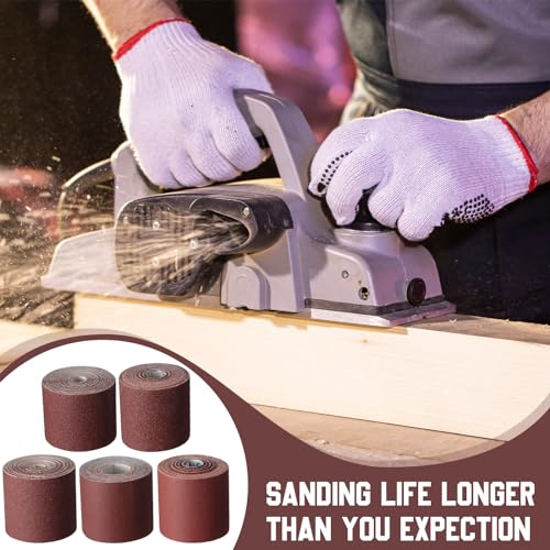 Dimsile100ft 3" Wide Drum Sander Emery Cloth Roll 80 150 240 320 400 Grits 100 ft, Each Roll 20 ft 80 150 240 320 400 Grit