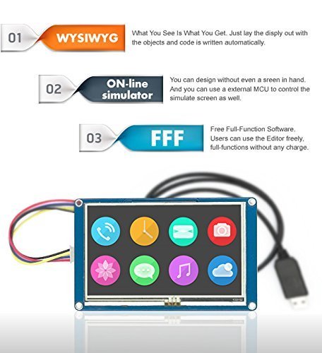 English Version Nextion 3.2'' UART HMI Smart LCD Touch Display Module TFT Screen
