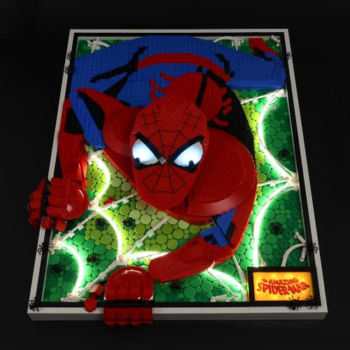 Kyglaring LED Light Compatible with Lego Art The Amazing Spider-Man Poster 31209 Building Blocks, LED Lighting Accessories for the Lego 3D Wall Picture Set Model Set 31209 (Not Included Model)
