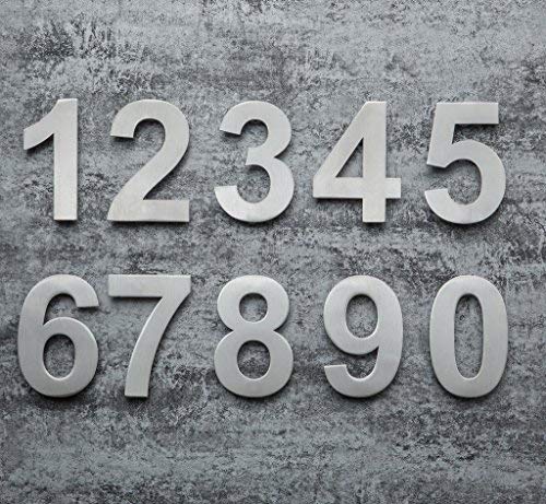 QT Modern House Number - 6 Inch - Brushed Stainless Steel (Number 2 Two), Floating Appearance, Easy to install and made of solid 304 Number - 2