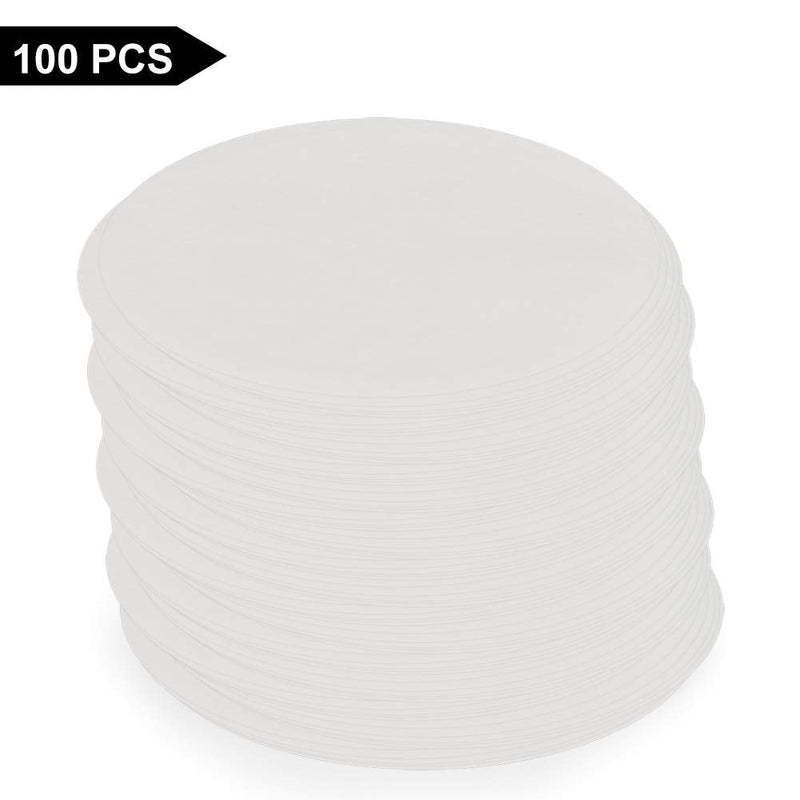 stonylab Quality Filter Paper, Round, Cellulose Filter Paper with 56 mm Diameter and a Filtration Speed of 20 Microns, Pack of 100 White