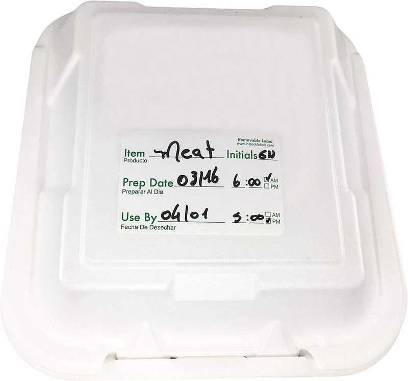 Removable Shelf Life Labels for Food Rotation Use By Food Preparation 2 x 3 Inch 500 Adhesive Stickers