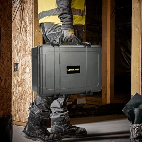 Hard Case for Dewalt Router - Tool Bag for Cordless Woodworking Router Tool Charcoal Large Capacity