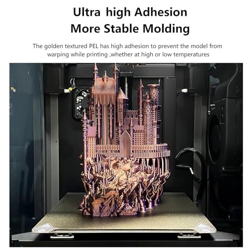 Spring Steel Build Plate, Spring Steel 3D Printer Bed, Textured PEI and Sleek PEO Build Plate Magnetic Sticker Heated Bed Kit Replacement Accessory for Creality K1