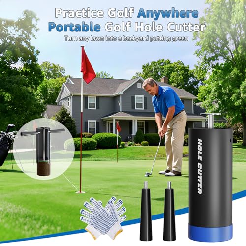 Portable Golf Hole Cutter, 4" & 6" Stainless Steel