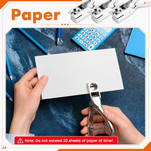 6 Pack Badge Slot Punch for ID Cards, All Metal Handheld, 15x3mm