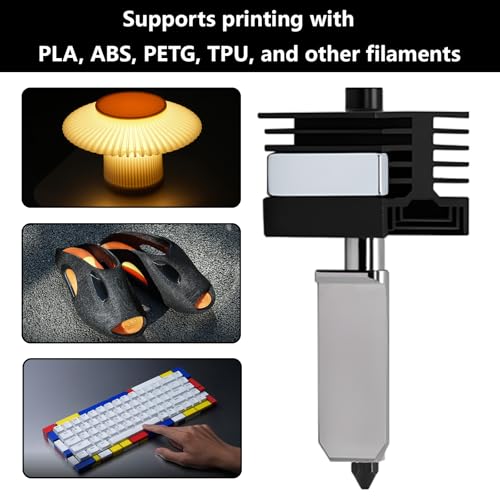 2PCS 0.4MM X2D/P2S Hotend, Quick Swap Hardened Steel Nozzle Print Head Hot End Replacement Kit with Extra 2PCS 0.4MM Nozzles & Silicone Socks for Bambu Lab P2S/H2D/H2C/H2S 3D Printer