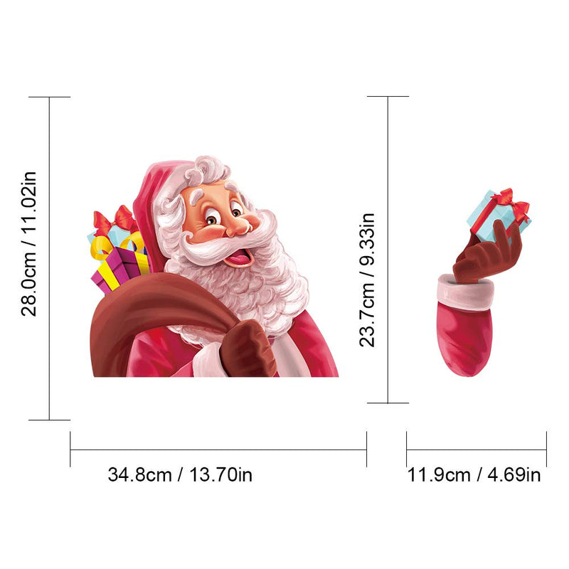 Christmas Santa Claus Rear Window Wiper Decal Funny Waving Arm Wiper Sticker Waterproof Windshield Wiper Decal Christmas Decoration Rear Window Wiper Blade Decal Car Sticker (Santa Claus)