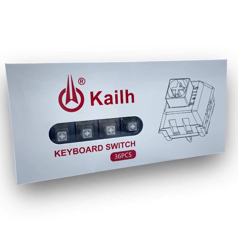 Kailh Box White Clicky Switch Mechanical Keyboard Switches for Gaming & Typing | Hot-Swappable, Dustproof, 3-Pin & 5-Pin Compatible（72pcs） 72PCS