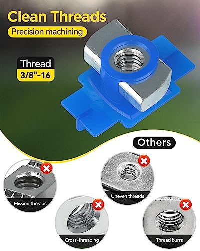 3/8"-16 Nylon Channel Squeeze Nut - 60 Pcs, 1/2″ Drive 3/4″ (19mm) Strut Channel Impact Socket