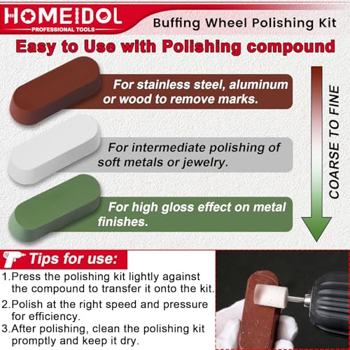 94Pcs Polishing Kit for Dremel Polishing Bits with Polishing Compound