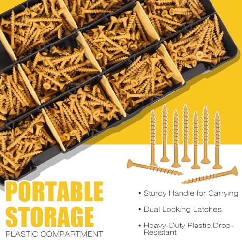 #8 x 1-1/2" Flat Head Wood Screws with Tan Epoxy-Coating, T20 Torx, 500pcs