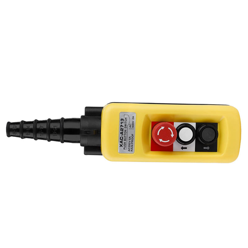 Crane Lift Control Switch XAC-A2713 Suspension Lifting Control Unit with Push Button Switch for Crane with Emergency Stop (2 Buttons) 2 buttons